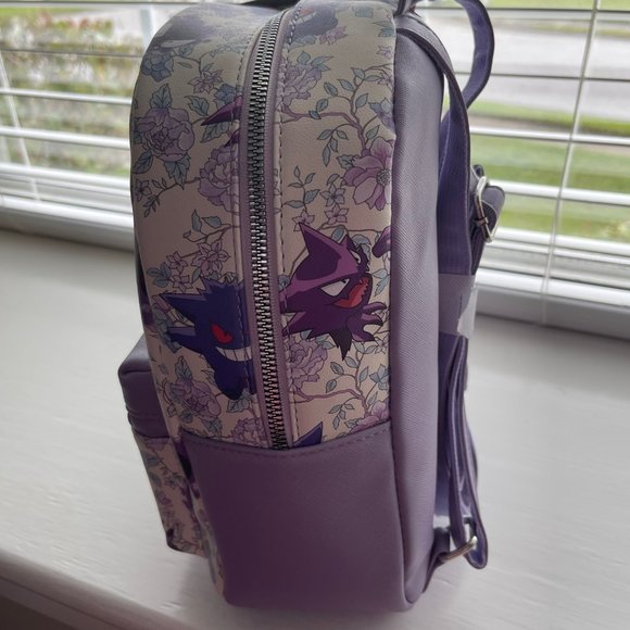 New Bioworld Pokemon Ghost Type Ghastly, Haunter, Gengar Floral Mini Backpack - Picture 4 of 10